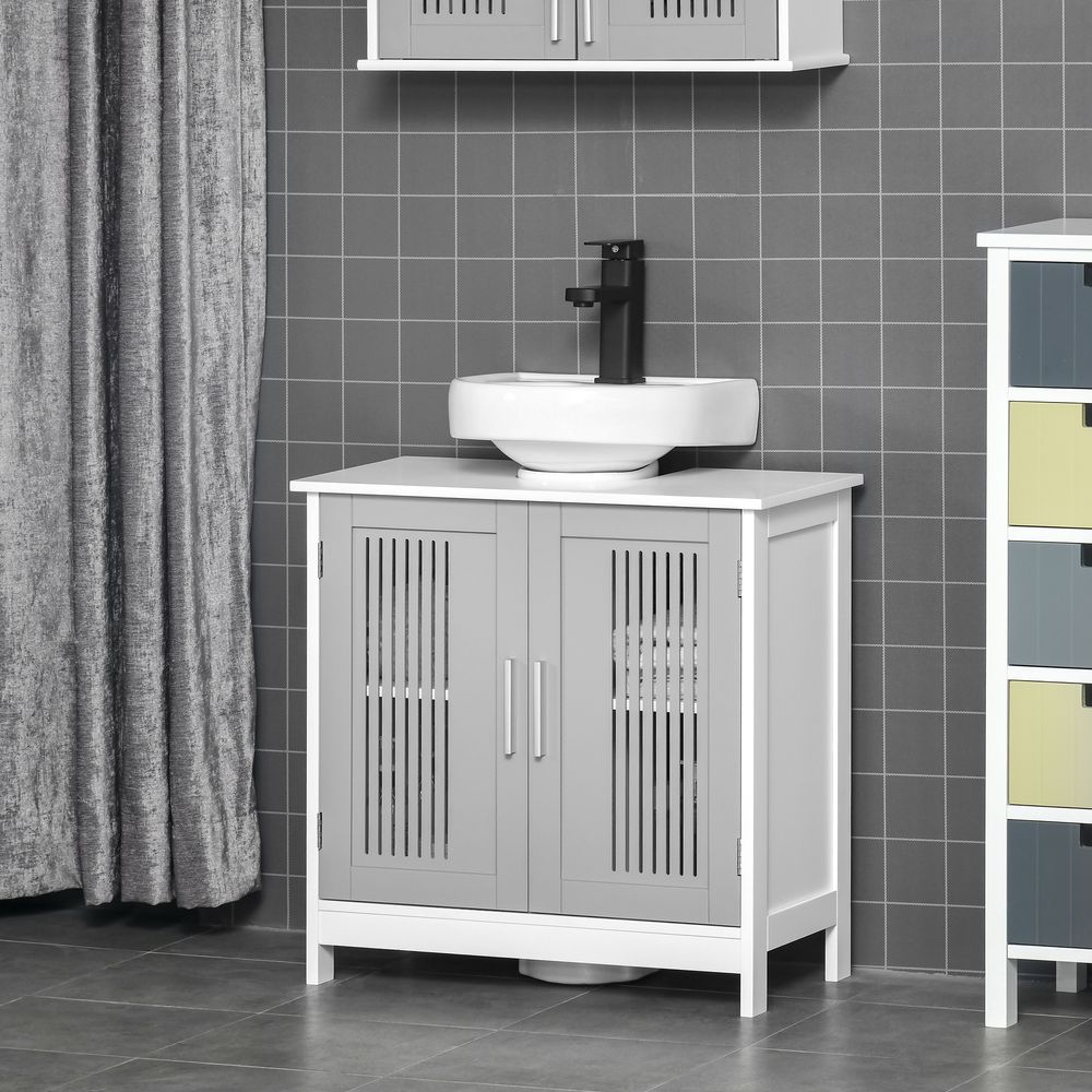 Premium Bathroom Vanity Unit, Space-Saving Under Sink Cabinet, Modern Design, White