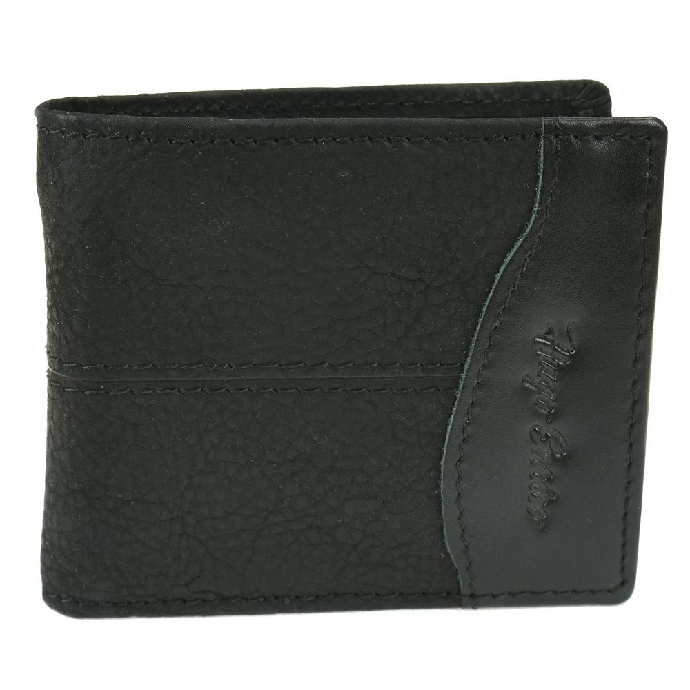 Hugo Enrico Wallet Double Front Stich - Black Design 15