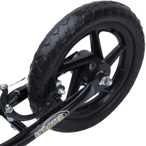 HOMCOM Kids Scooter Kick Scooter with 12" EVA Tyres, Rear Brake, Big Wheels Scooter for 5-12 Years Old
