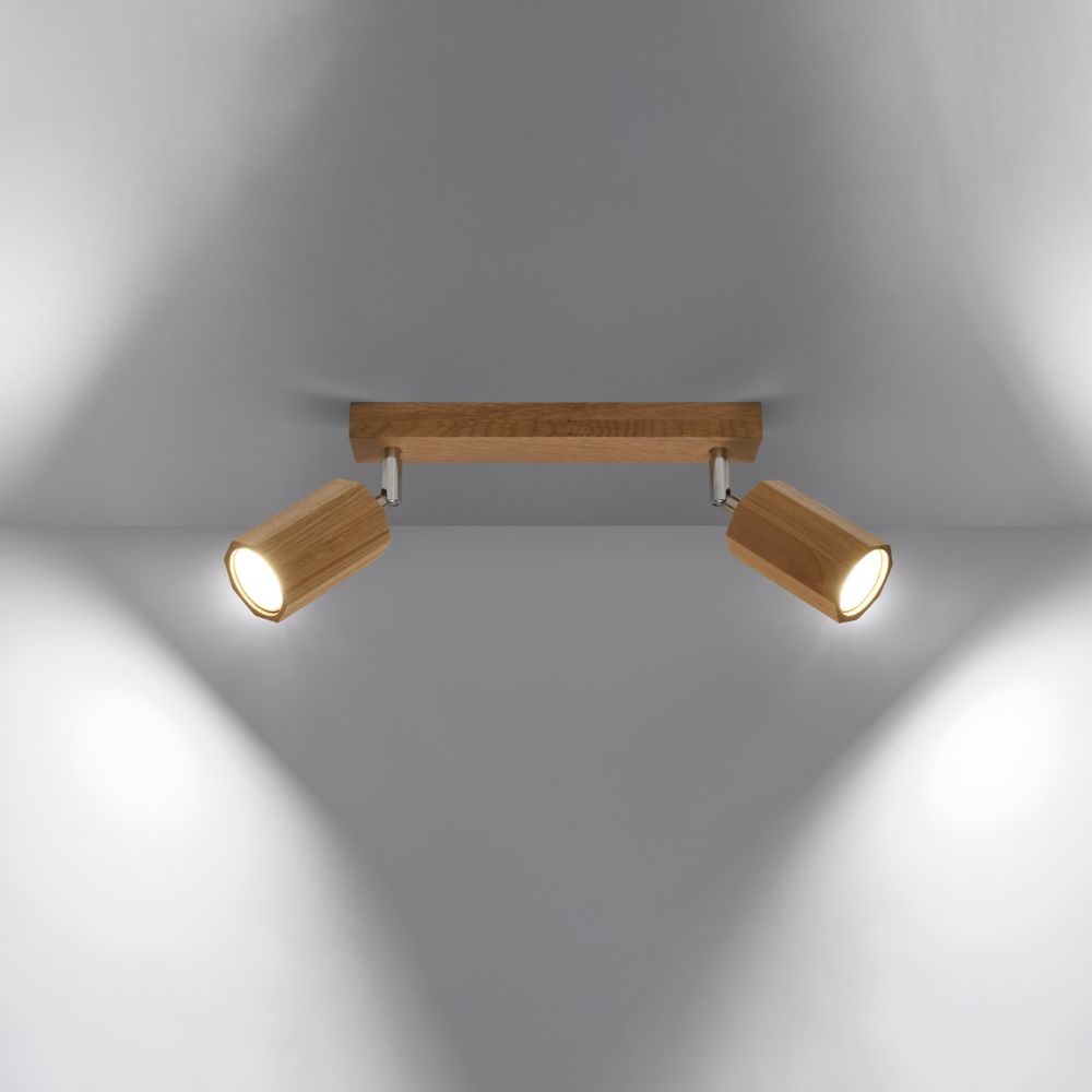 Scandinavian Wood Ceiling Lamp - Zake, High Quality GU10, Modern Design