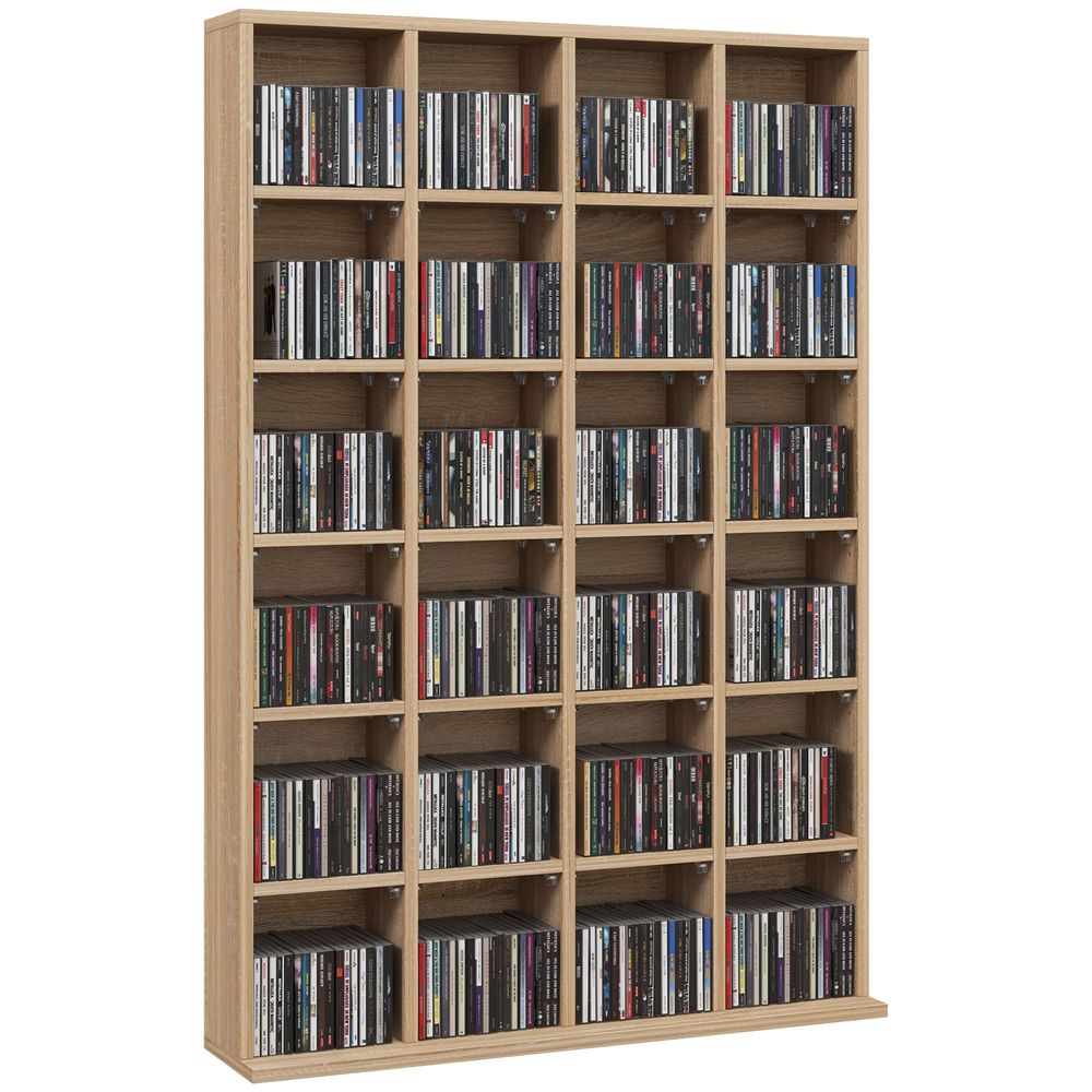 HOMCOM DVD CD Media Storage Rack, Video Display Unit, 89 x 130.5 cm