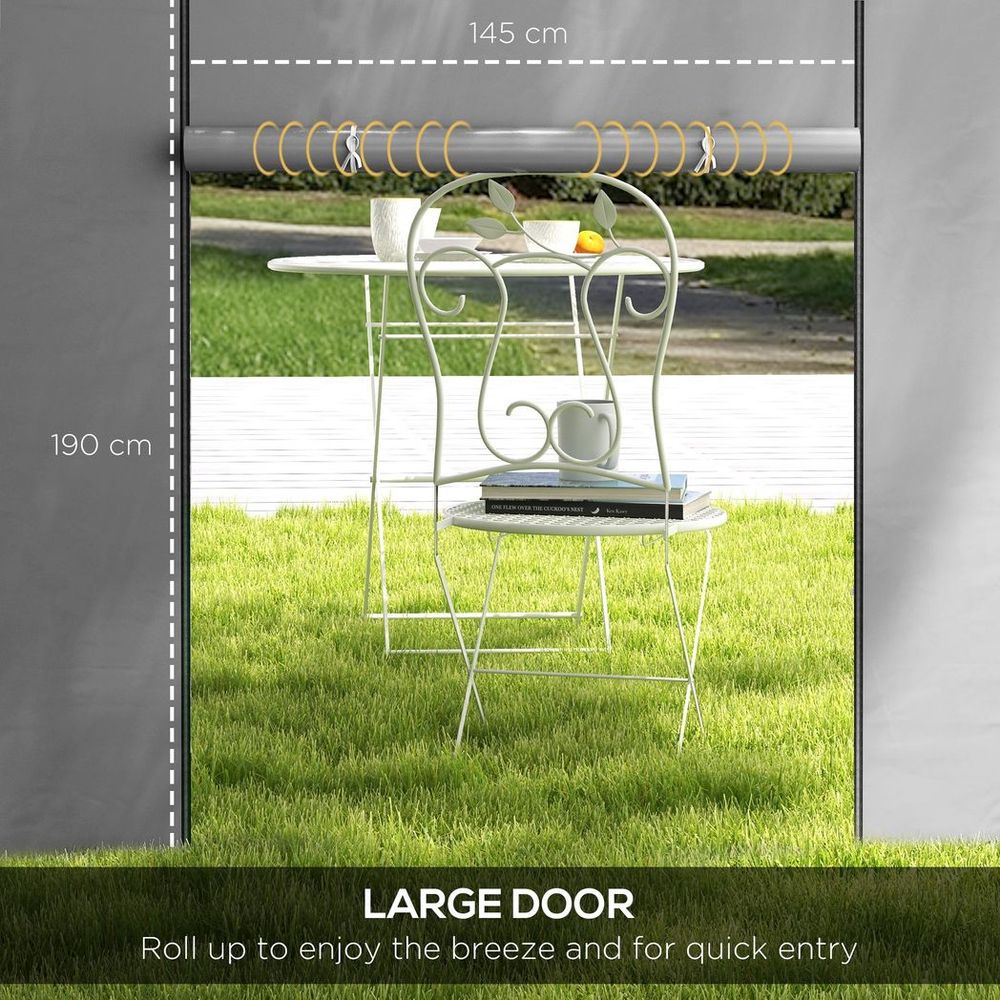 Premium Grey Side Panels for Outsunny 3x3m or 3x6m Pop Up Gazebo - 2 Pack