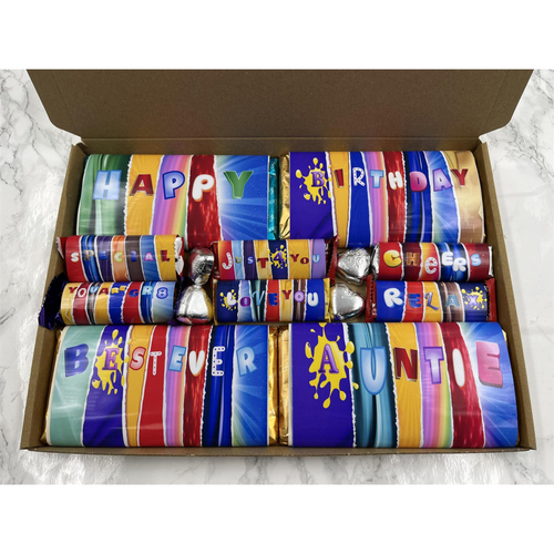 Fun Novelty Birthday Chocolate Wrapper Gift Box - Auntie