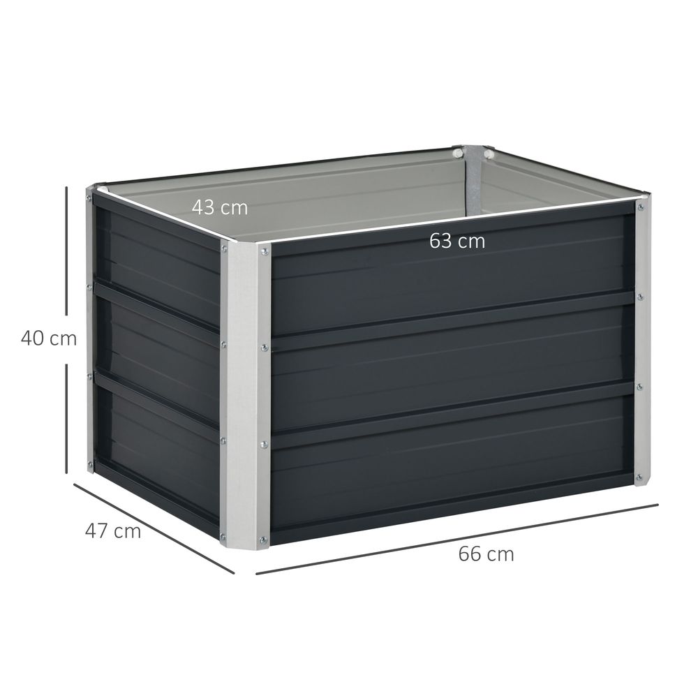 Raised Garden Bed & Planter Box Set, Gray - High Quality & Easy Assembly. Includes Gloves.