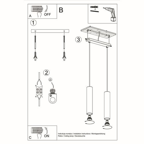 Pendant lamp wood Lino Scandinavian Design GU10