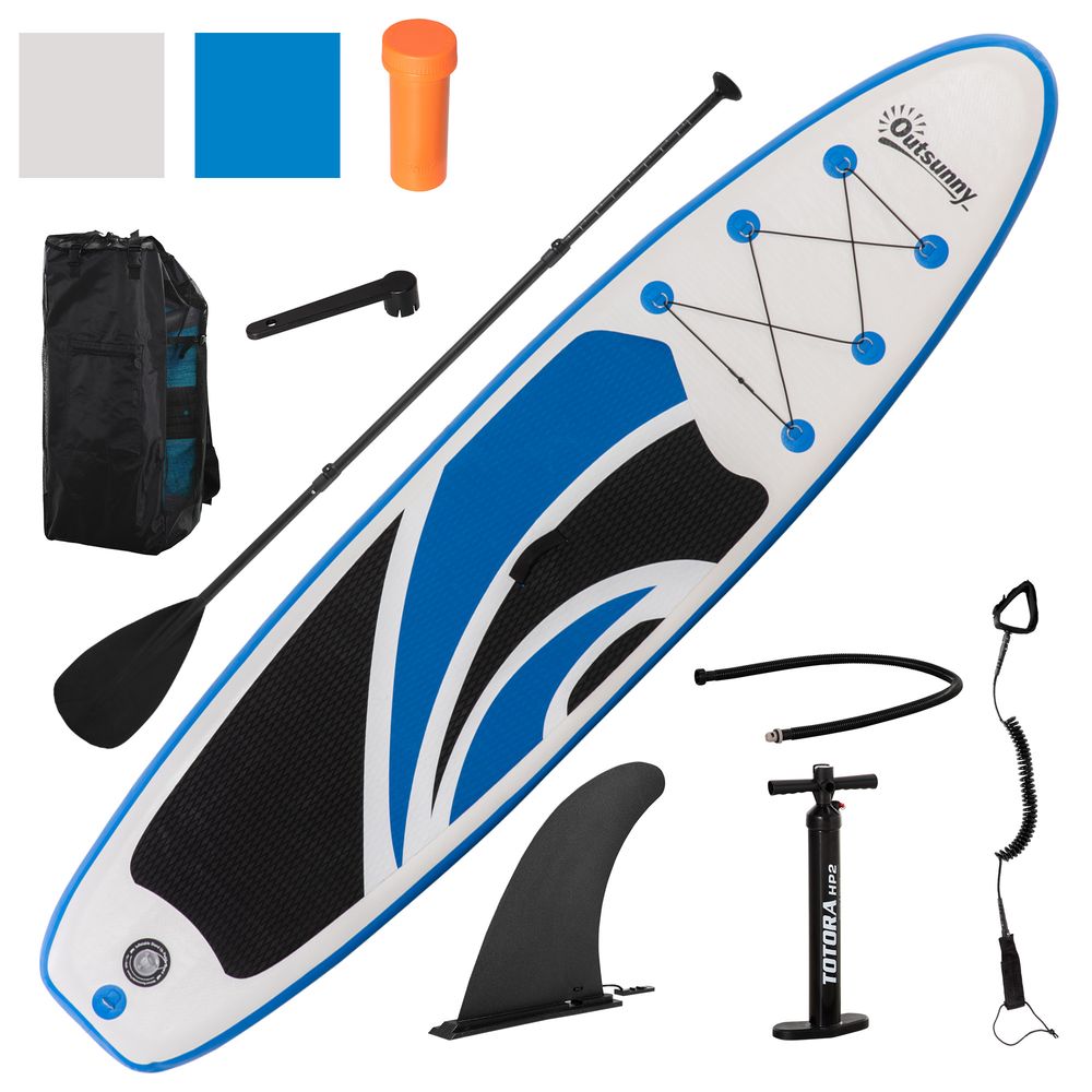 Ultimate 10ft Inflatable Paddle Board Kit, Non-Slip Deck, Adjustable Paddle - Perfect for Fishing, Surfing, and Yoga