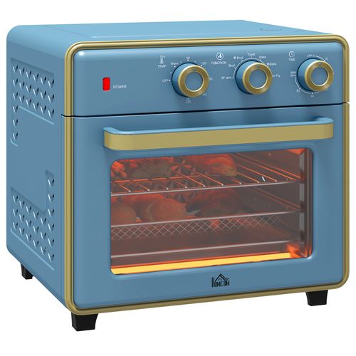 HOMCOM 20L Mini Oven with Adjustable Temperature, 60 Min Time 1400W