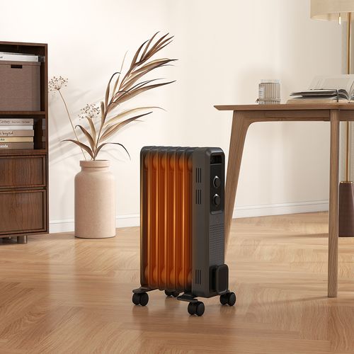HOMCOM Oil Filled Radiator Portable Space Heater W/ 9 Fin, 3 Heat Settings