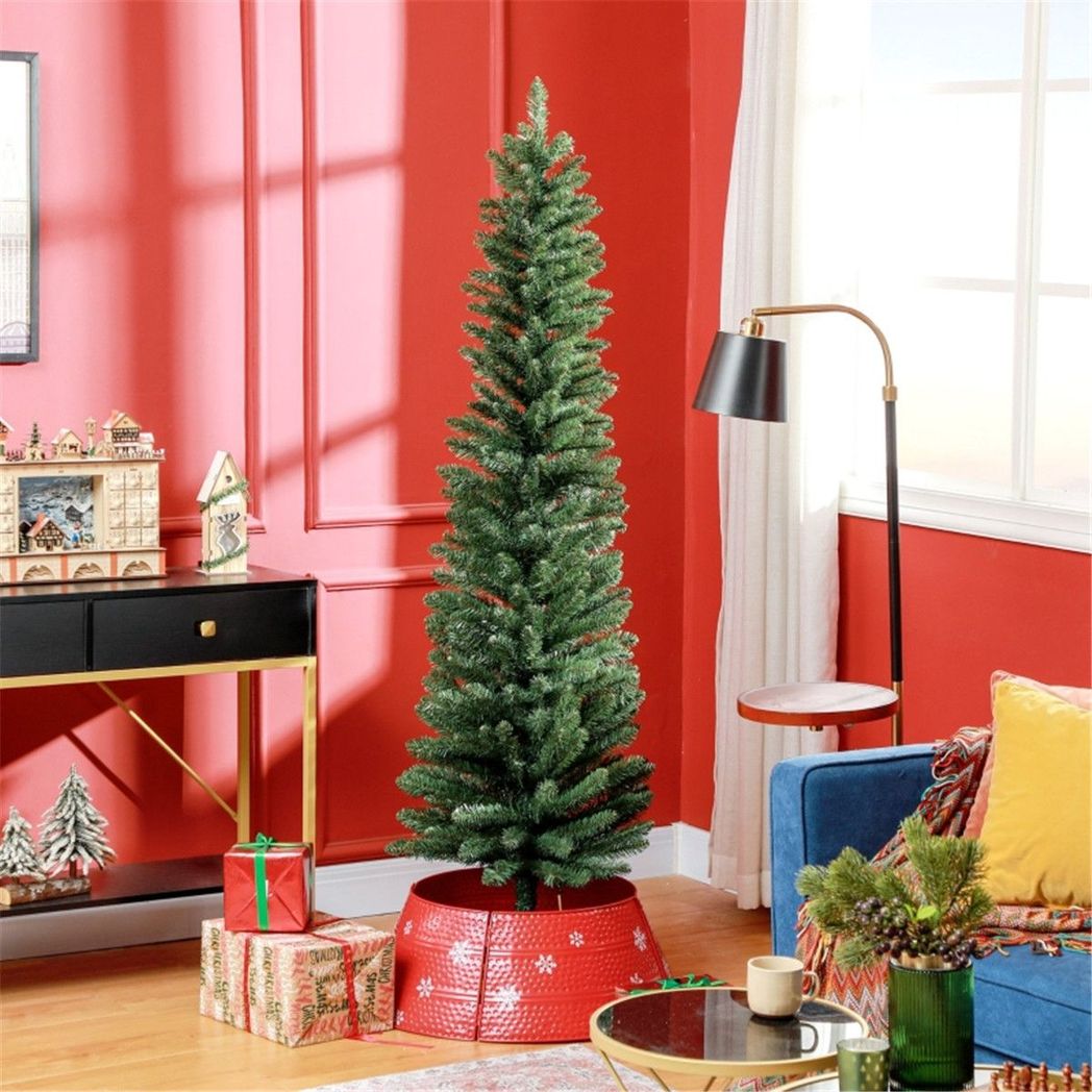 6 Ft Christmas Tree Artificial Green Pencil Shaped