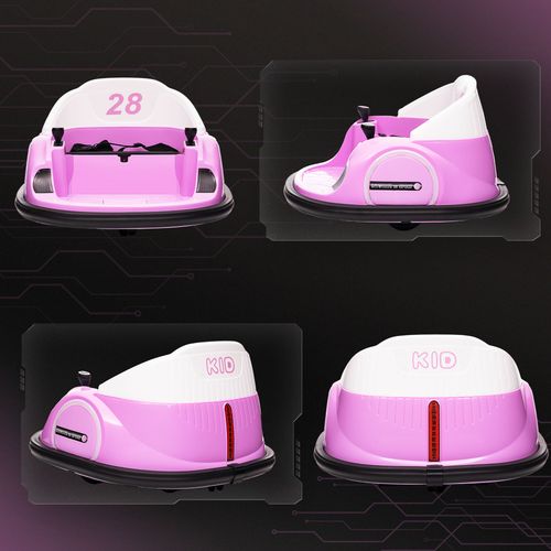 AIYAPLAY 360° Rotation 12V Kids Bumper Car w/ Remote Control