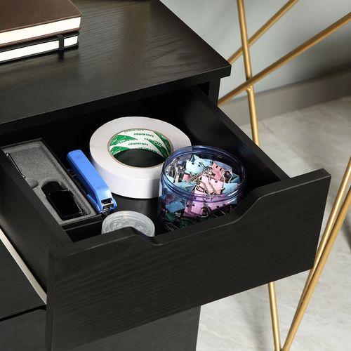 HOMCOM 3 Drawer Storage Cabinet Under Desk with w/Slide Wheels for Home Office