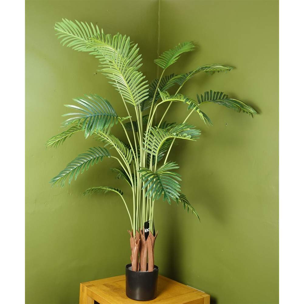 150cm Large Artificial Areca Palm - Best Quality - Black Pot - Professional Seller - Home Décor