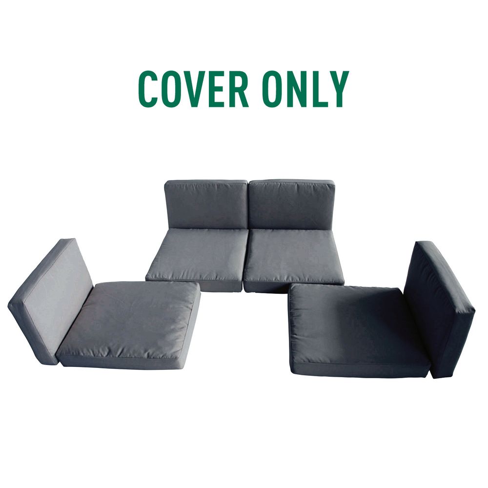 Premium Polyester Replacement Cushion Covers - Refresh Your Patio Furniture Instantly - Set of 8 - No Cushion Included