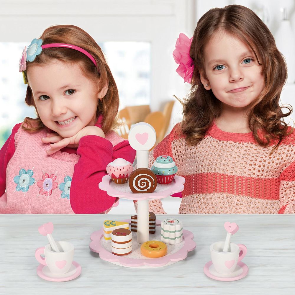 SOKA Dessert Tower-Heart 0000276 - Vibrant, Imaginative, and Educational Wooden Toy for Toddlers
