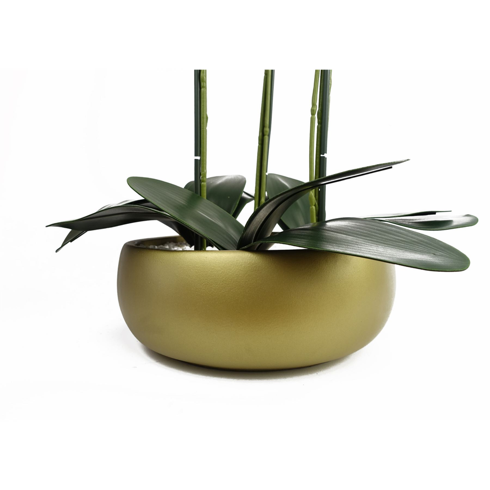 60cm Orchid Artificial White Gold Ceramic Planter