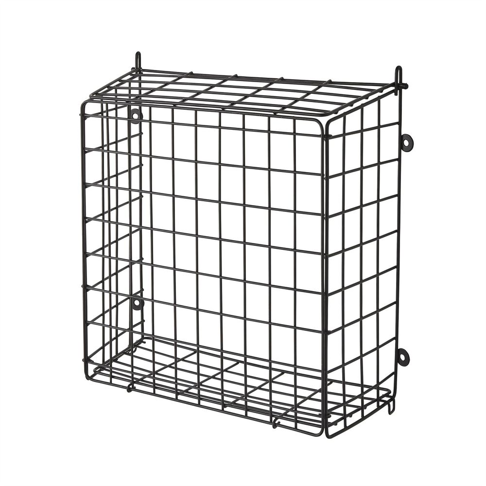 Premium Black Letter Box Catcher Cage - Lift Up Lid