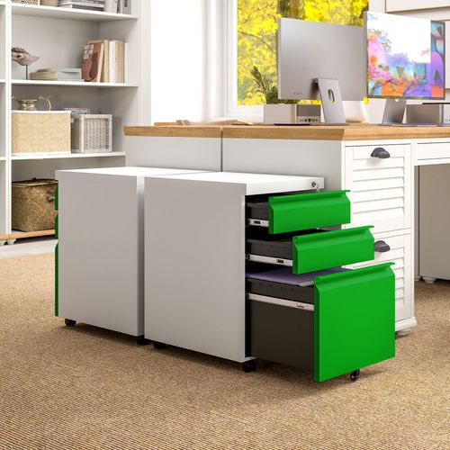 Vinsetto 3 Drawer File Cabinet, Lockable Metal Filling Cabinet