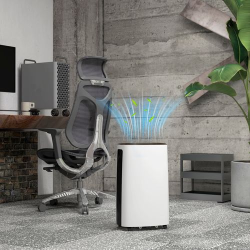 HOMCOM 16L/Day Dehumidifier for Home Damp, Mould, Laundry Drying, White