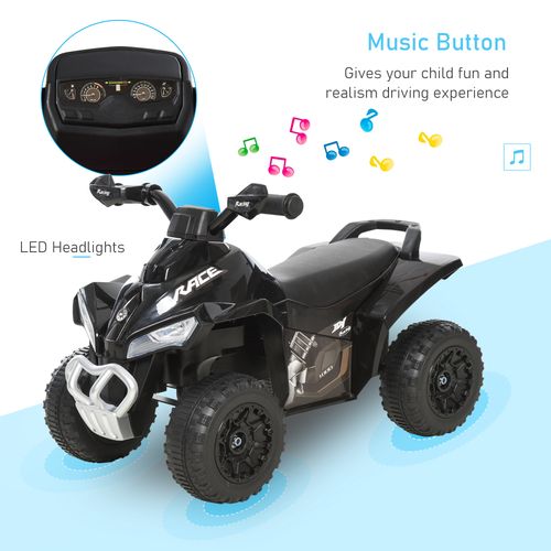 HOMCOM No Power Quad Toddler Ride on Car Foot-to-Floor Sliding