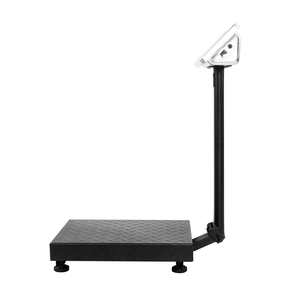100KG/220lbs LCD Digital Personal Floor Postal Platform Scale with 30*40 Platform & 0.6mm Plate Black UK Plug