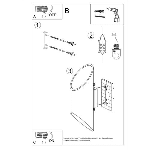 Wall lamp aluminum Penne modern Design G9