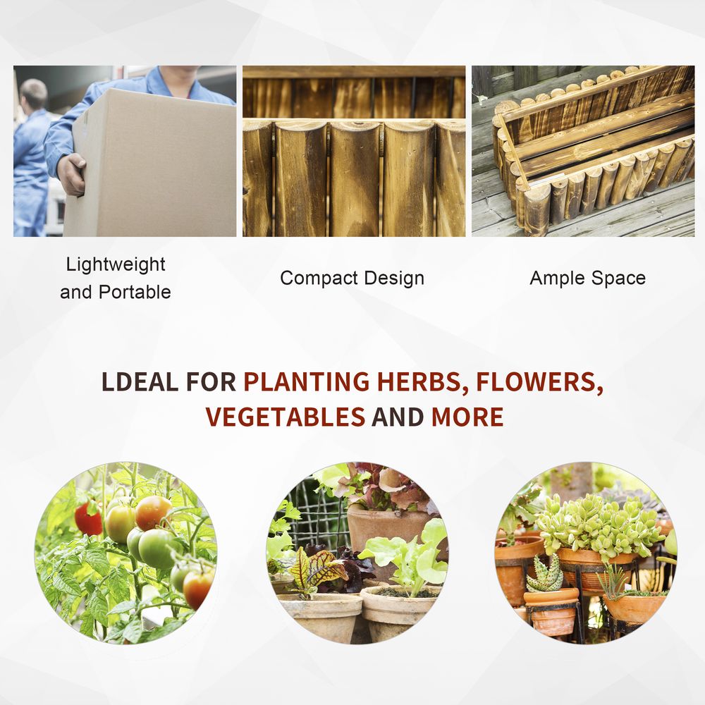 Premium Fir Wood Plant Pot - Raised Flower Bed Planter 4ft - Best Quality - Easy Assembly - Ideal for Garden Vegetables