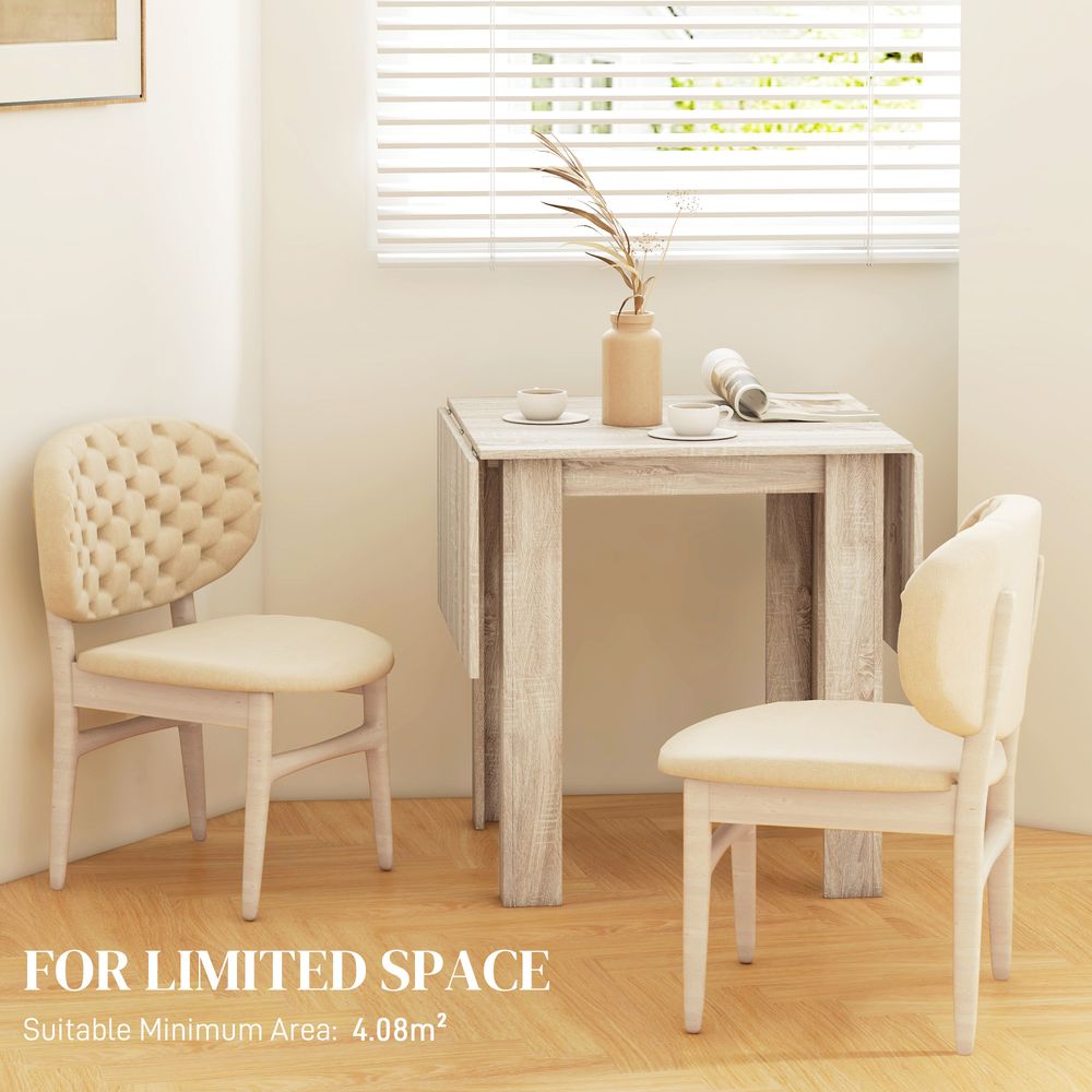 HOMCOM Folding Dining Table Extendable Kitchen Table - Drop Leaf Table for 2-4