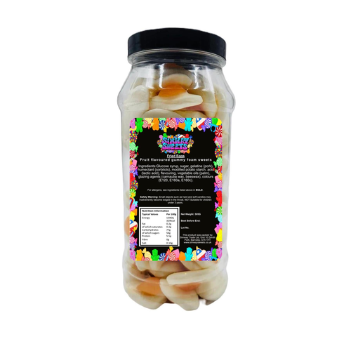 Fried Eggs Gummy Retro Sweets Gift Jar - 505g