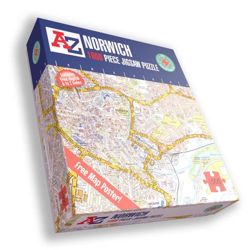 A to Z Map of Norwich 1000 Piece Jigsaw Puzzle