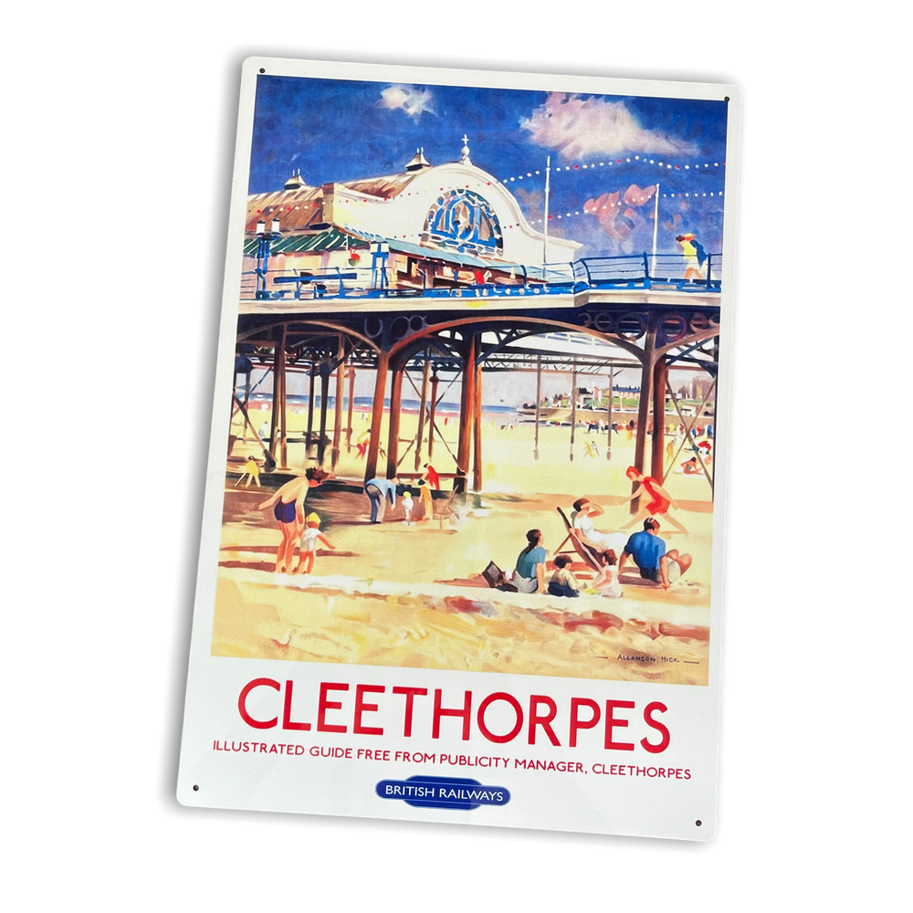 Vintage Metal Sign - British Rail Retro Advertising, Cleethorpes
