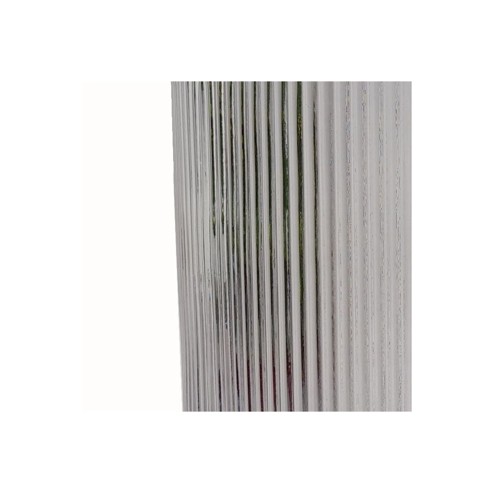 Premium 31cm Clear Ridged Glass Vase - Ideal for Real & Artificial Flowers - Hand-Finished for Unique Charm