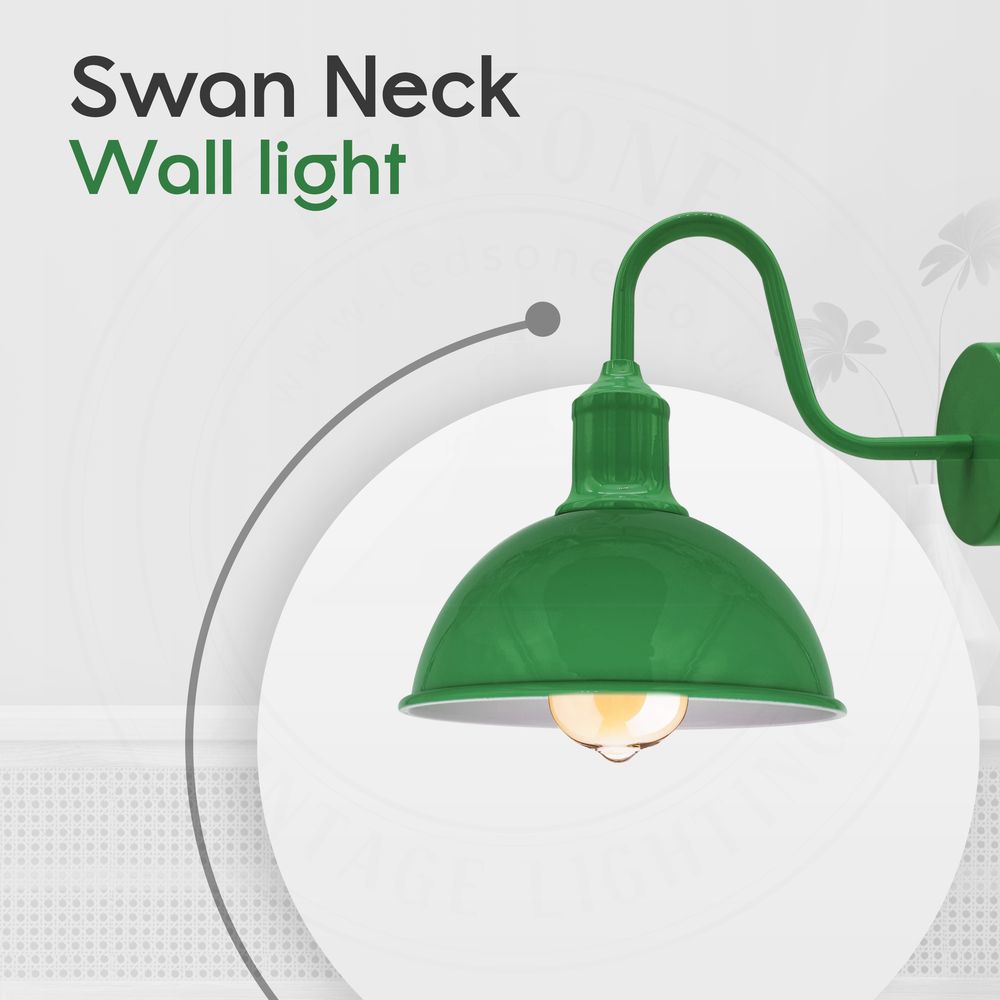 Vintage Industrial Wall Light Dome Metal E27 Indoor Lamp~ 5705