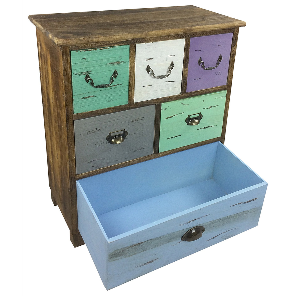 Premium Wooden Storage Cabinet, 6 Drawers, High Quality, Versatile Storage Solution, 69cm
