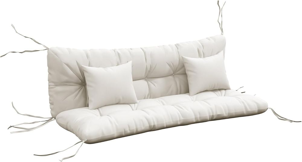 Premium Outdoor Cushion Set - 4 Pieces - Charcoal Grey - High Quality - Water Resistant - Easy to Clean