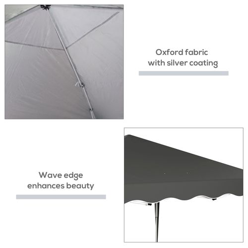 Outsunny 3x3(m) Pop Up Gazebo Marquee Tent for Garden w/ Carry Bag Grey