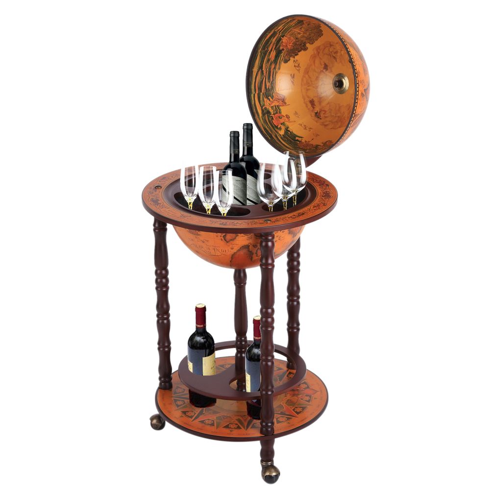 Globe Shaped Vintage Retro Style Drink Cabinet Mini Bar 36CM