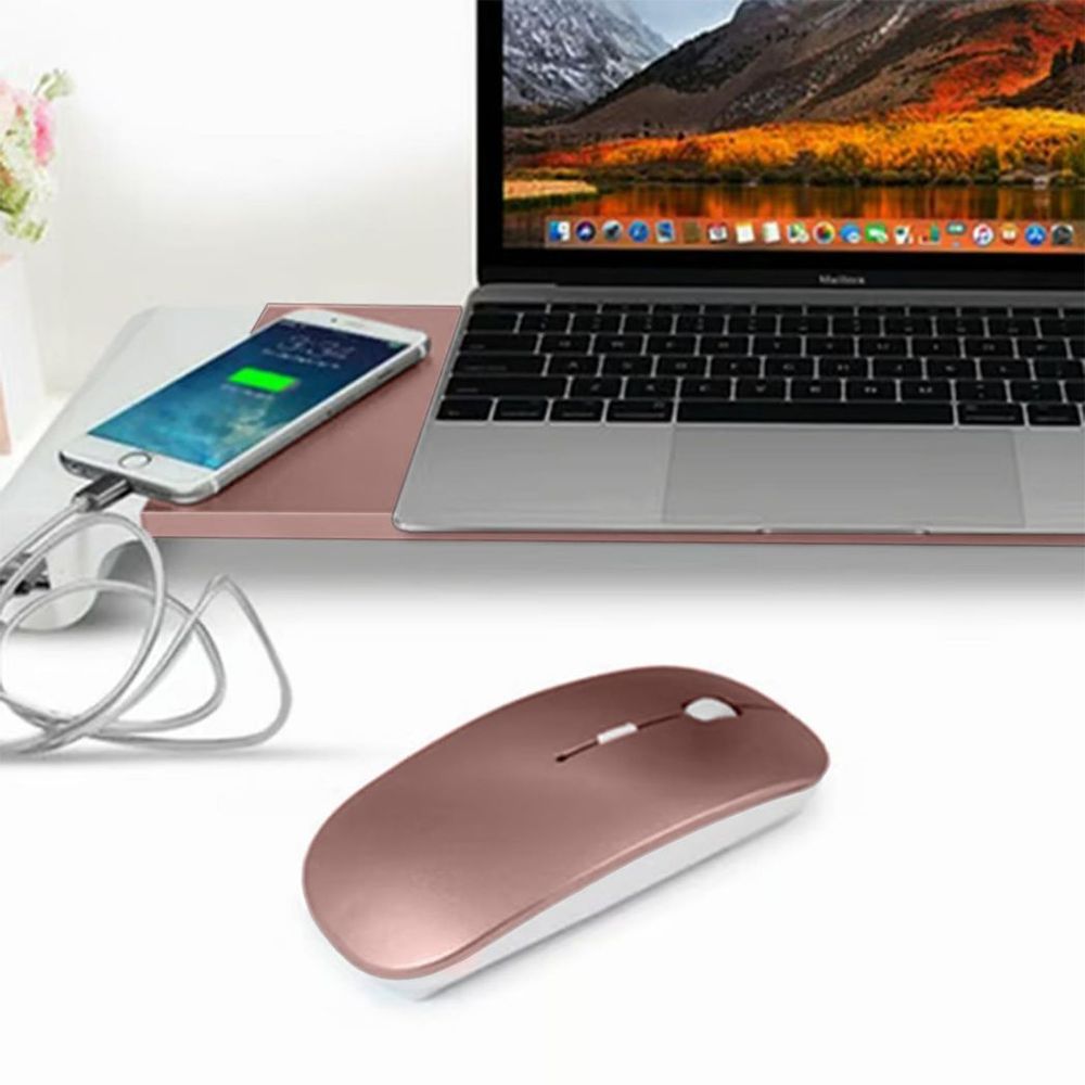 Aquarius Aluminium Desktop Organizer With 4 USB Ports, Rose Gold - Space Saving & Multi-functional