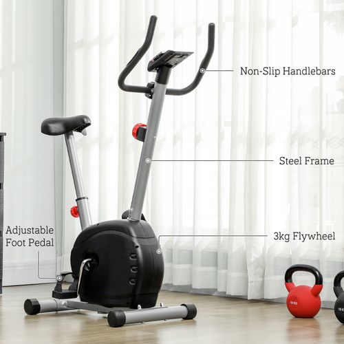 SPORTNOW Exercise Bike with Heart Rate Sensor for Home Use