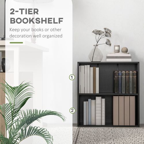 HOMCOM Bookshelf Display Storage Shelf with 2 Compartments for Study