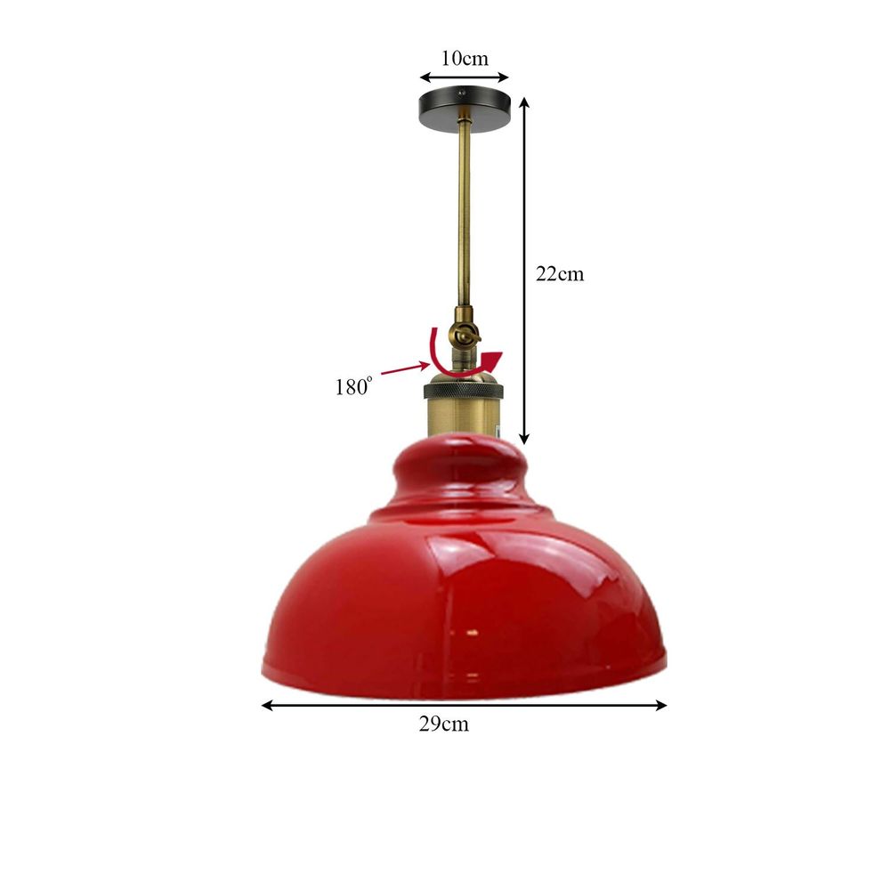 Vintage Industrial Curvy Dome E27 Adjustable Wall Light ~1220
