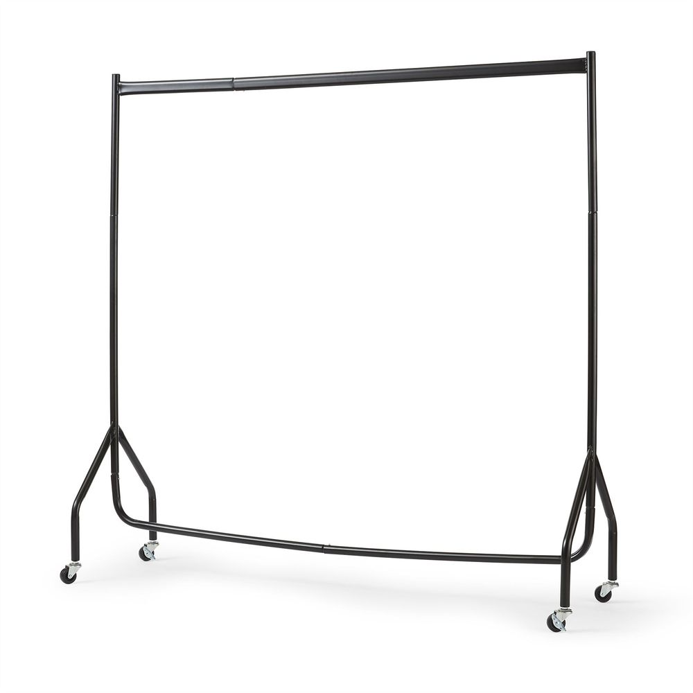 Premium 5FT Black Clothes Rail: Sturdy, Easy to Assemble & Extra Hanging Space