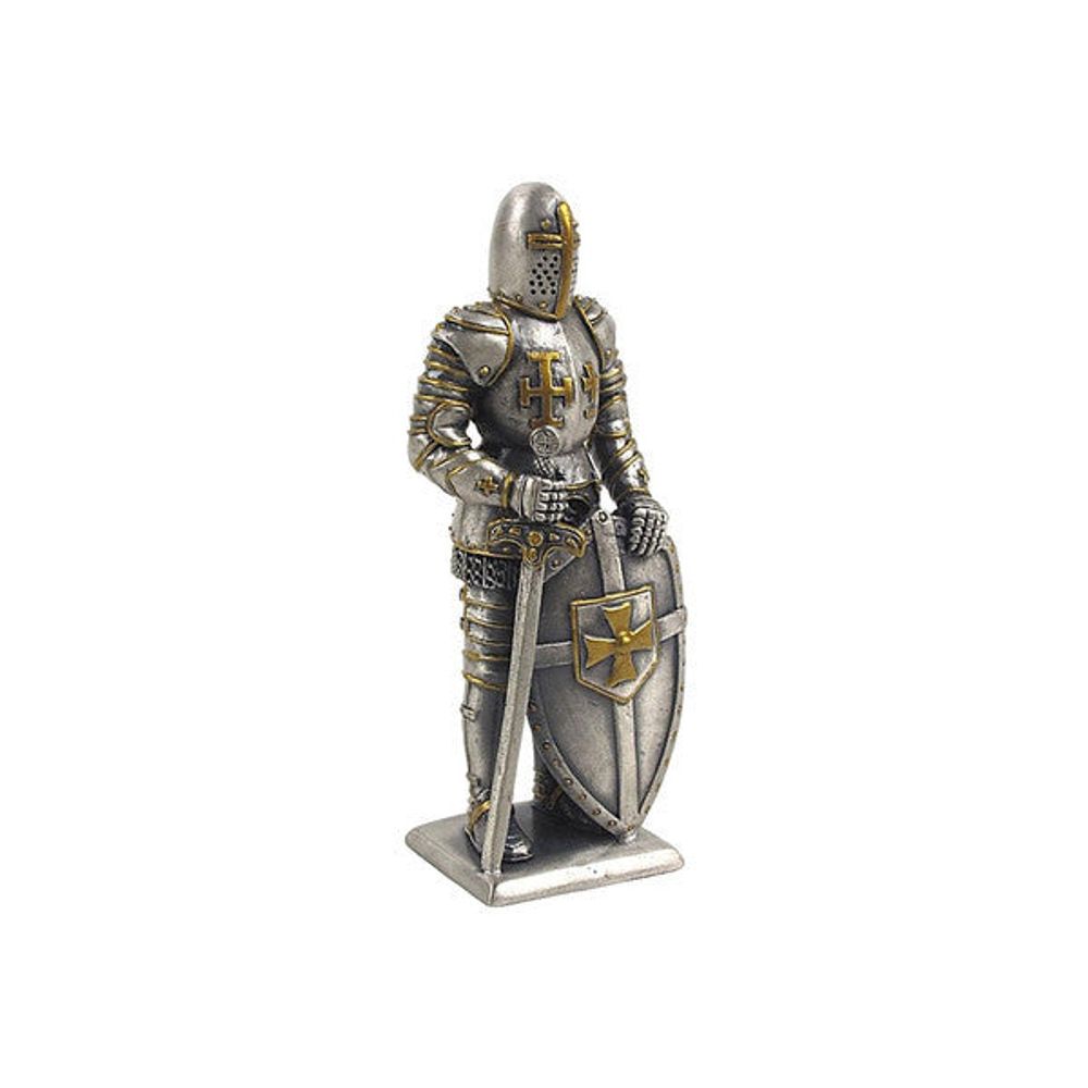 Knight With Sword (hand-cast statue sculpture) 10.5cm Height