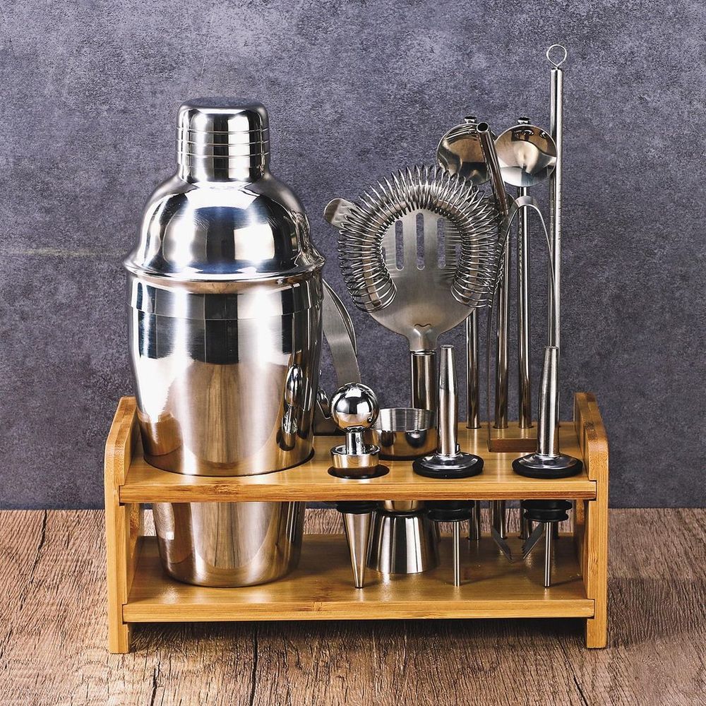 Vinsani 15pcs Cocktail Set Mixology Made Easy For Drink Enthusiasts & Bartenders