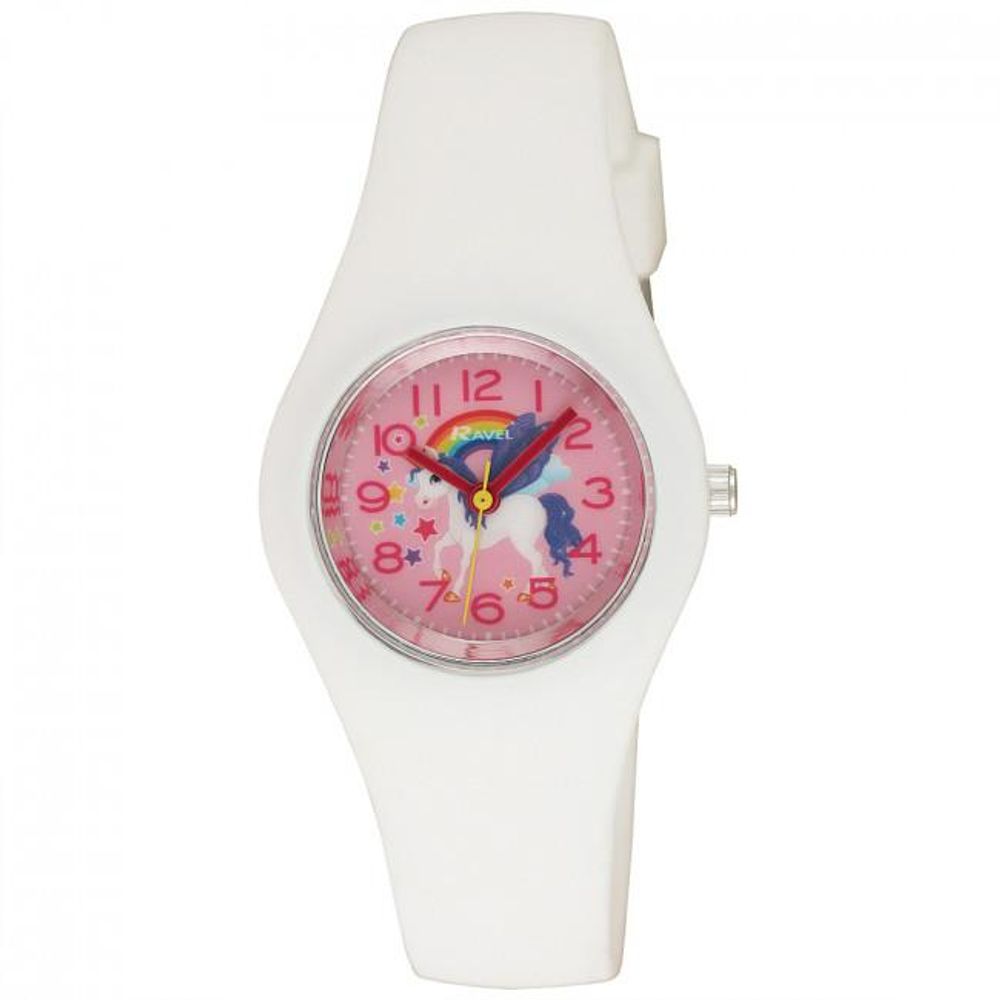 Ravel Girls & Boys Summer White Silicone Watch R1805