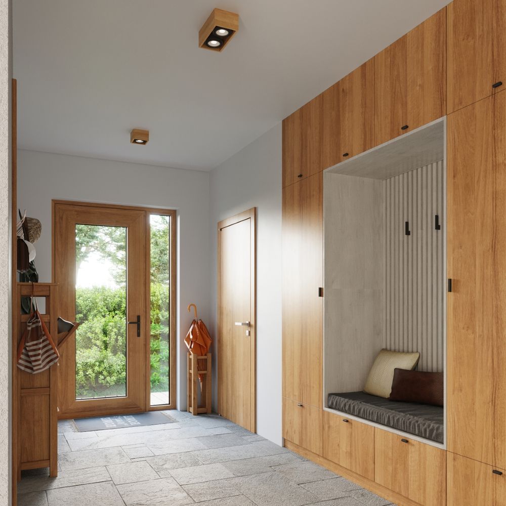 Sleek Wood Ceiling Lamp - Quatro Scandinavian Design - Top Quality
