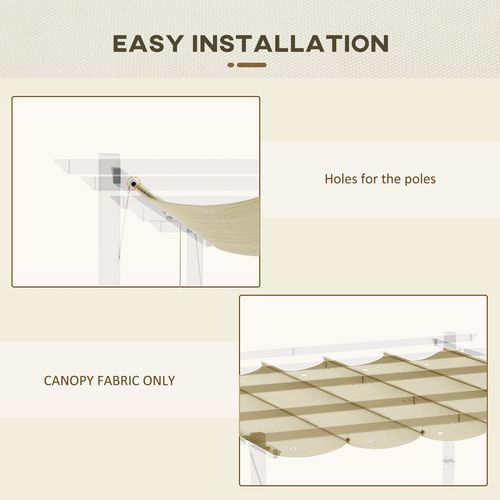 Outsunny Pergola Shade Cover Replacement Canopy for 3 x 3(m) Pergola, Beige