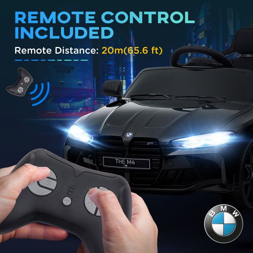 AIYAPLAY 12V BMW M4 Licensed Kids Electric Car w/ Remote, Suspension