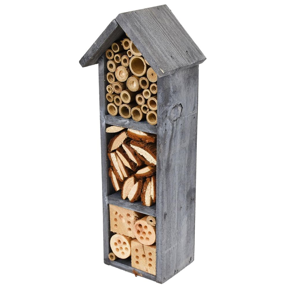 ASAB Deluxe 3 Storey Insect Hotel Grey