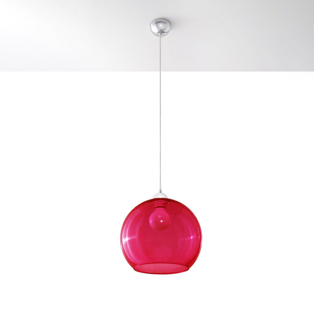 Pendant Lamp: Steel & Glass, Minimalistic Design, E27 - High Quality