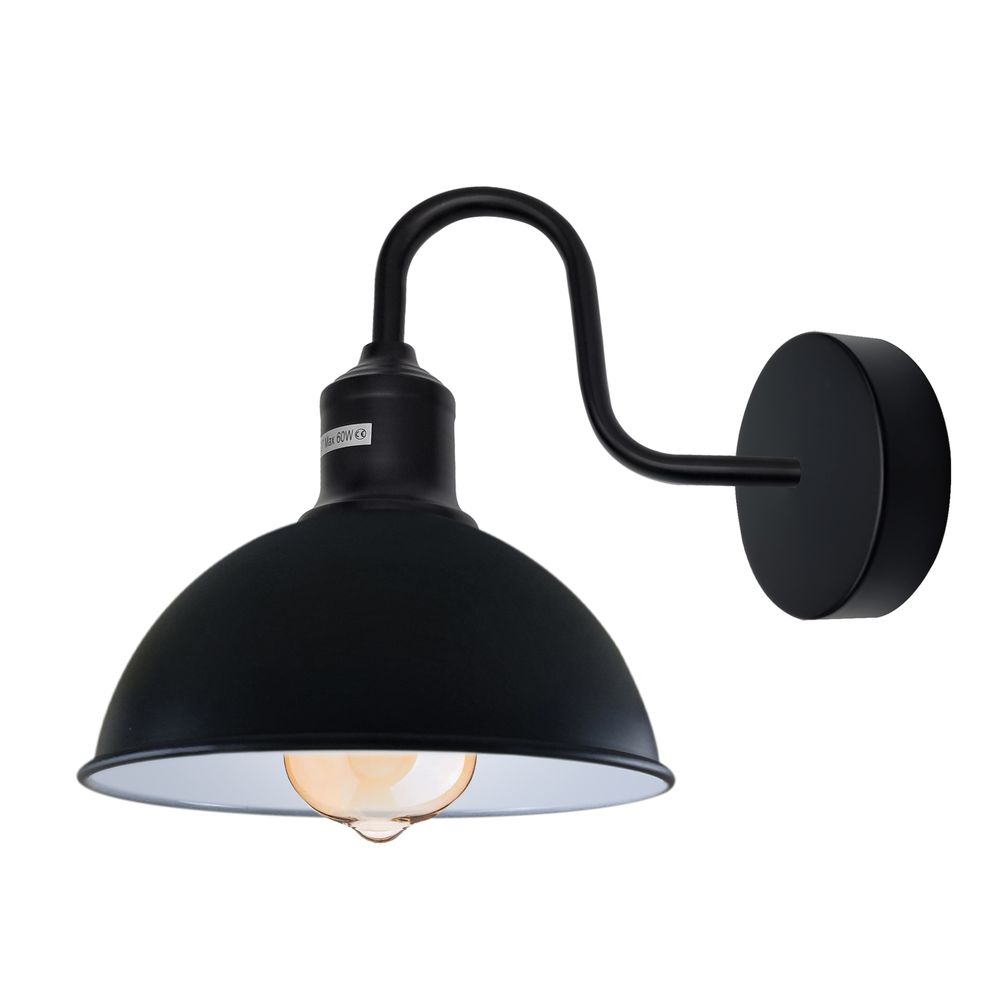Vintage Industrial Wall Light Dome Metal E27 Indoor Lamp~ 5705